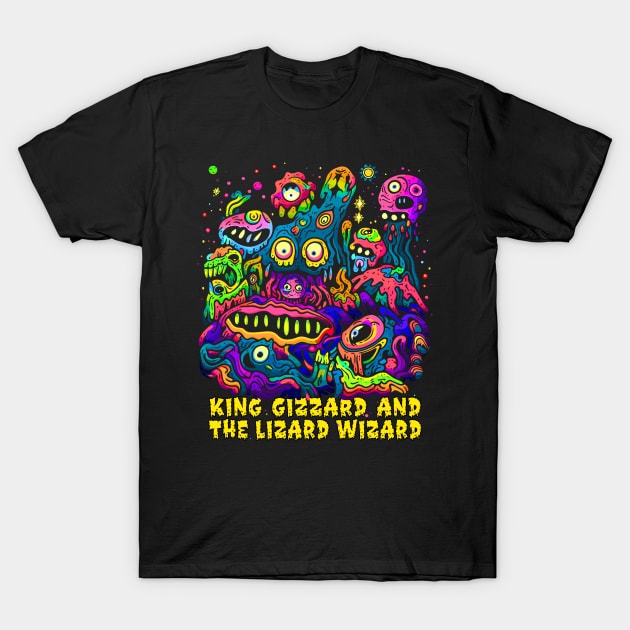 King Gizzard & The Lizard Wizard - Original Fan Art T-Shirt by unknown_pleasures